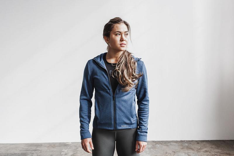 Coffee Nobull WoPerformance Zip-Up Women's Hoodie | CA R2178V